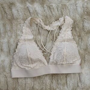 Victoria’s Secret PINK Lace Halter Bralette - Ivory